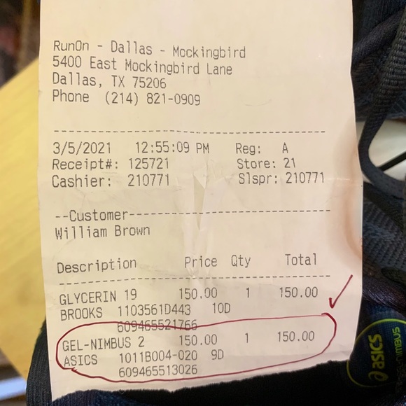 ASICS Running Shoes. Model: Gel Nimbus. M-Size 9. - Picture 2 of 4